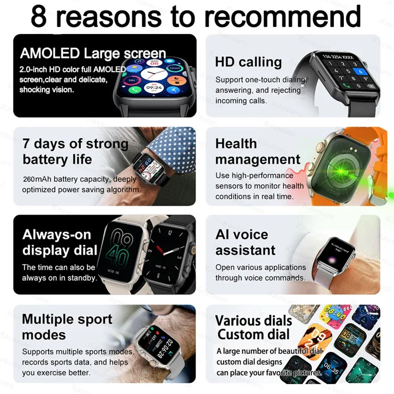 Ultra Thin Smartwatch With Bluetooth Calling And Health Tracking