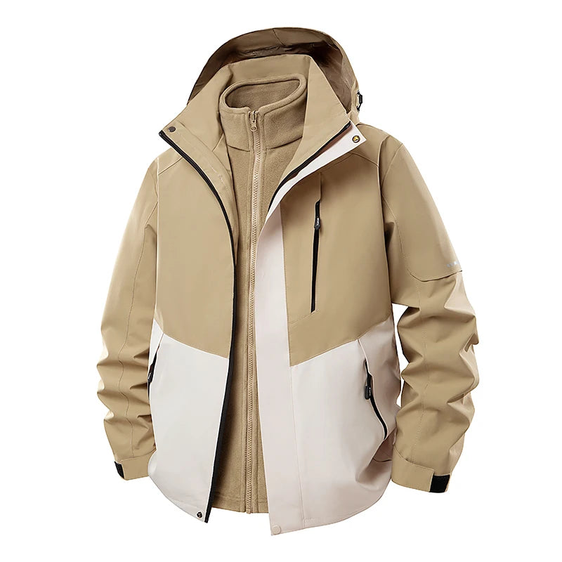 OTIKKC Waterproof Windproof Three In One Thermal Outdoor Jacket