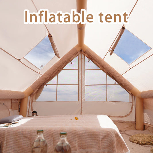 Pakicetus Inflatable Camping Tent With Quick Setup Frame Stove Jack