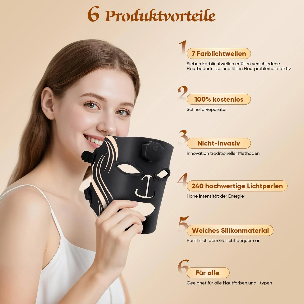 UBilli LED Facial Mask For Photon Skin Therapy And Rejuvenation