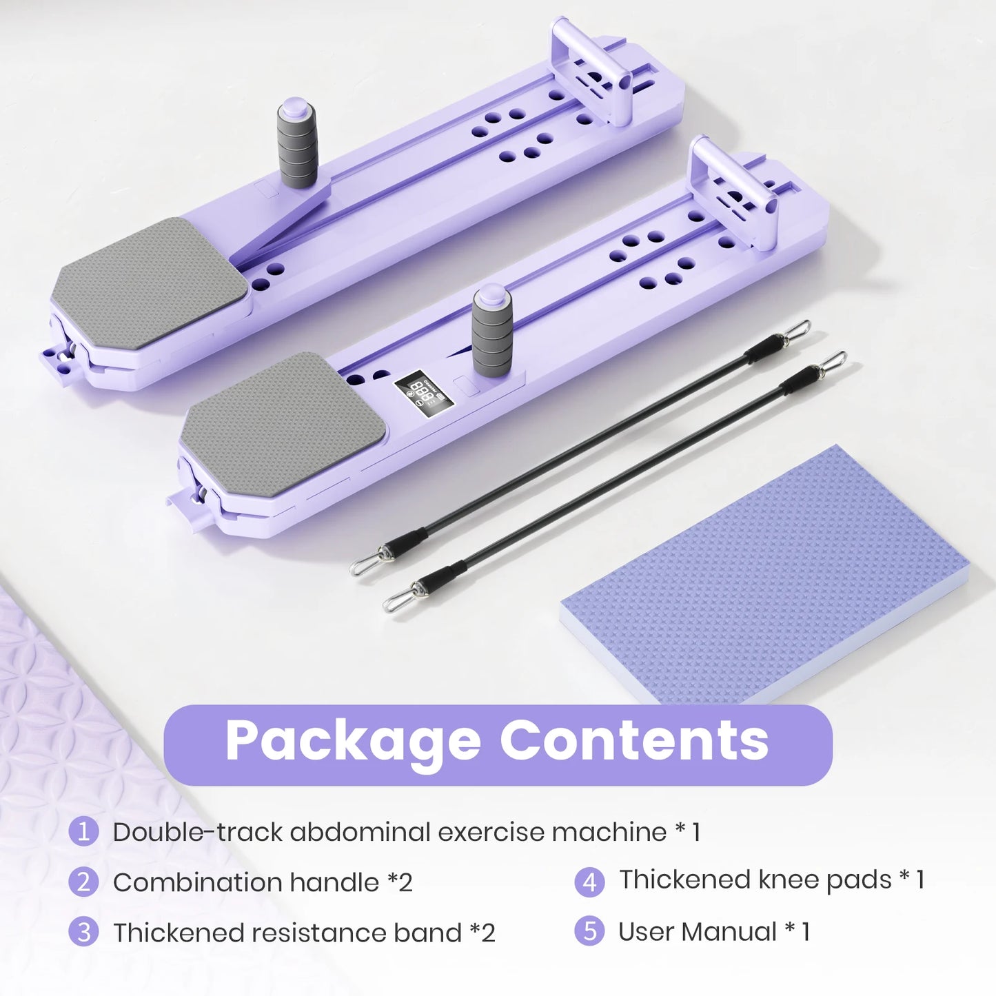 Foldable Pilates Board With Ski Balance Board And Timer Display