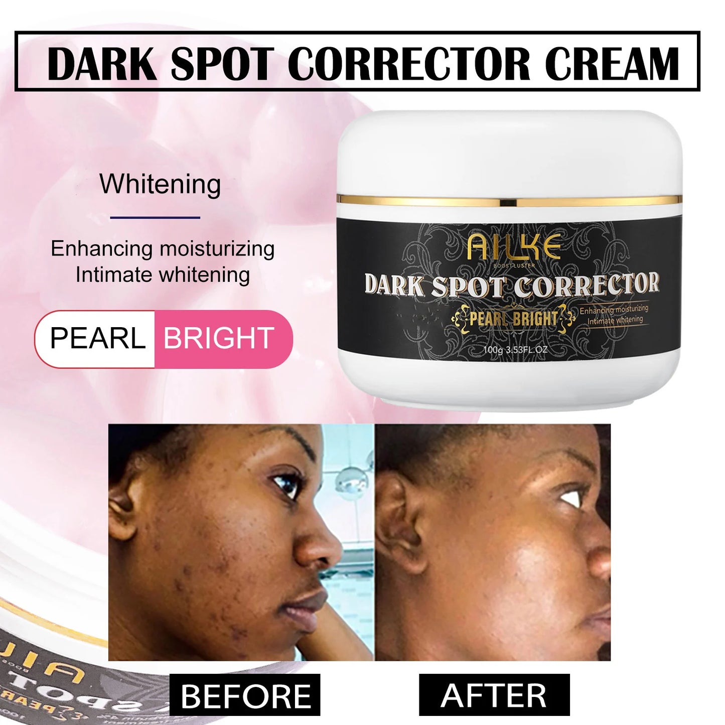 AILKE Whitening Skin Care Set, With Nicotinamide, Glutathione, Moisturizing, Even Skin Tone, Remove Dark Spot, Freckle, Melanin