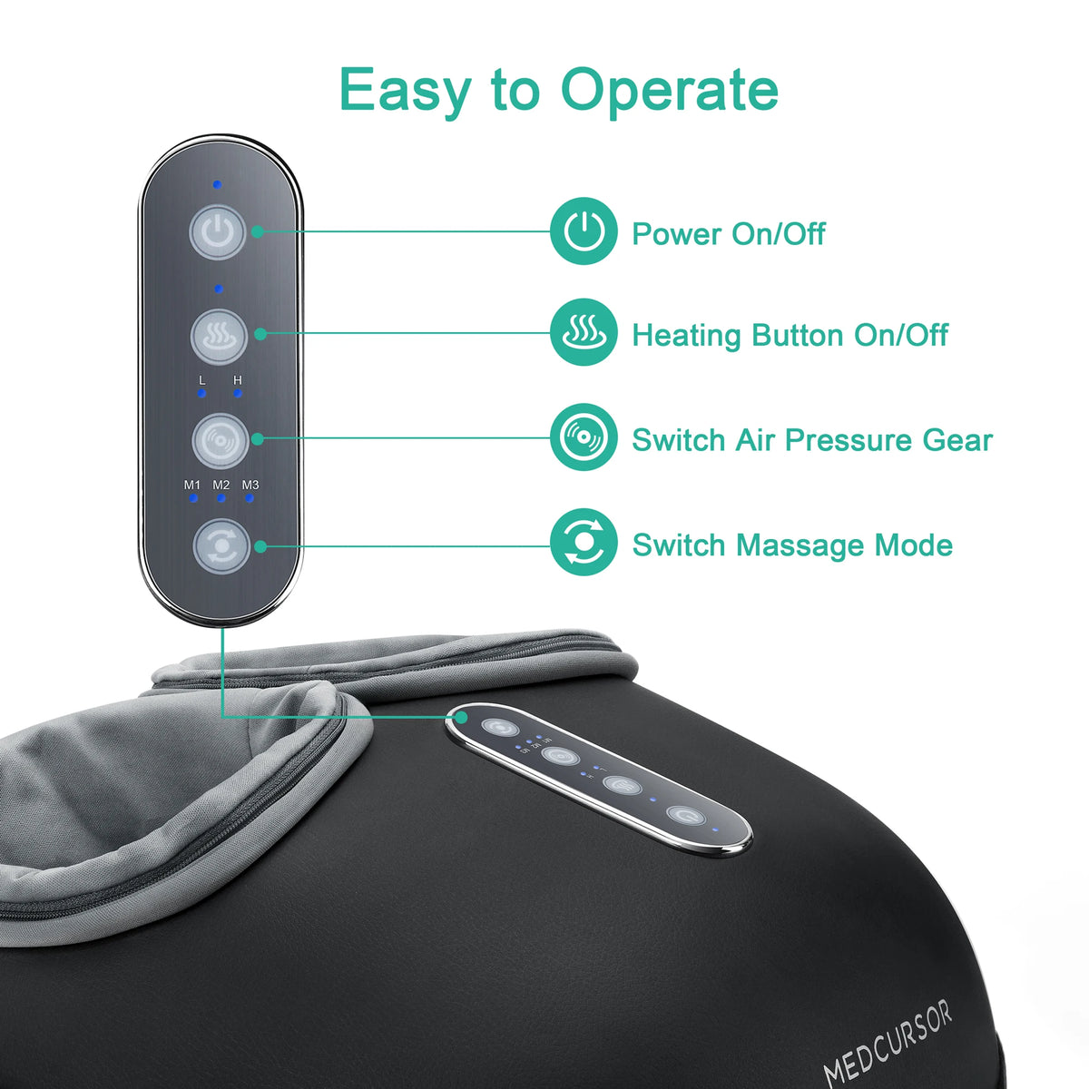 Medcursor Shiatsu Foot Massager With Heat And Relaxing Roller