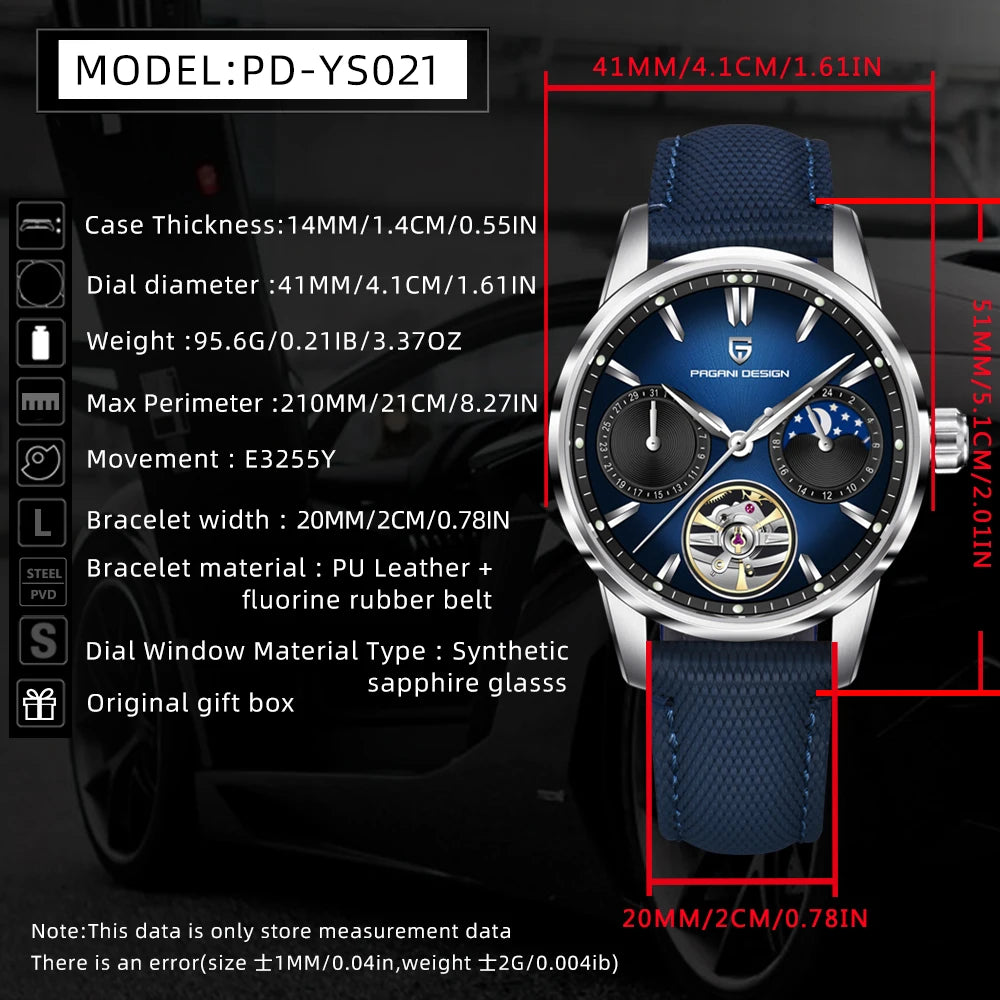 Pagani Design E3255Y Mechanical Calendar Watch For Men
