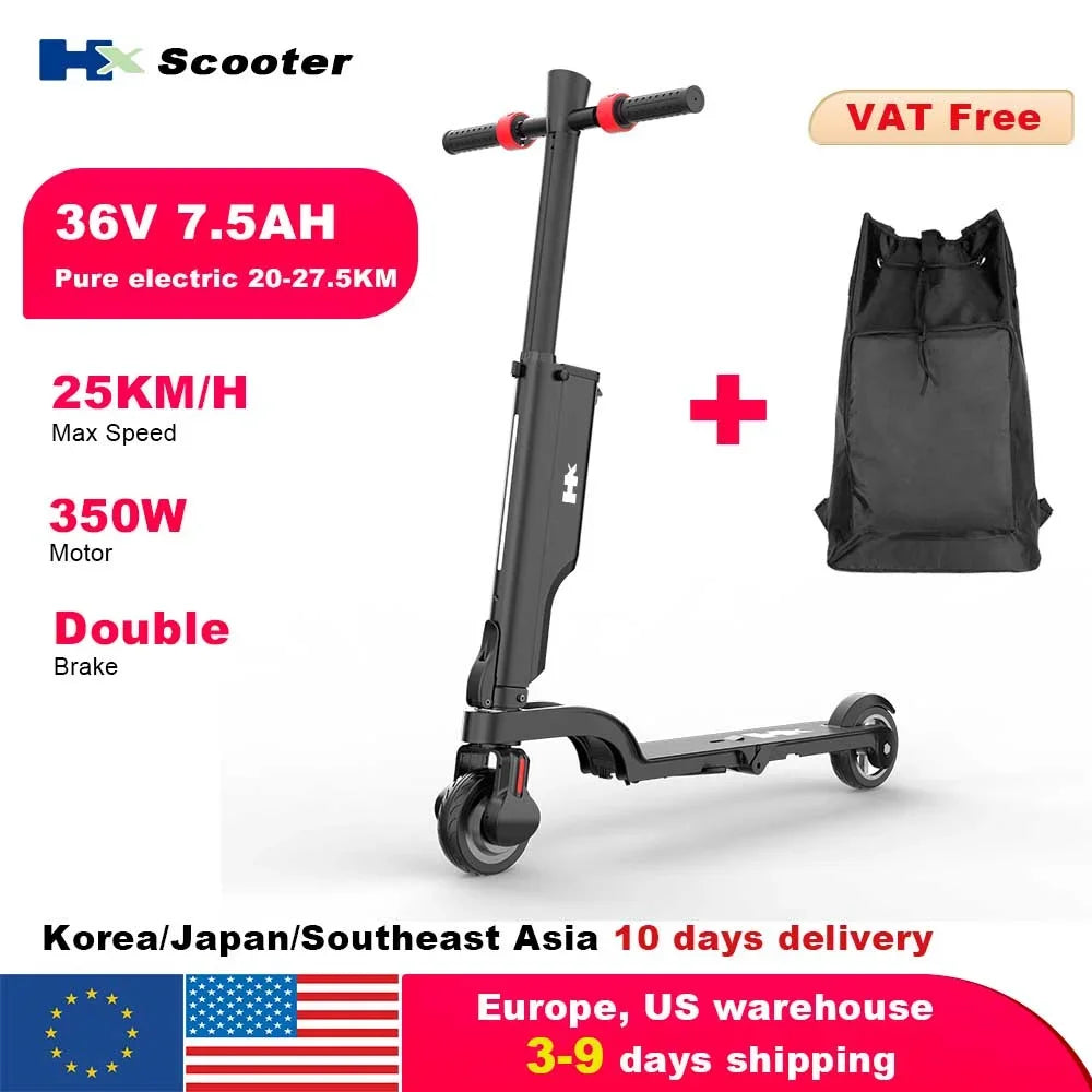 HX X6 Foldable Electric Scooter 350W 25KmH 75kg Capacity