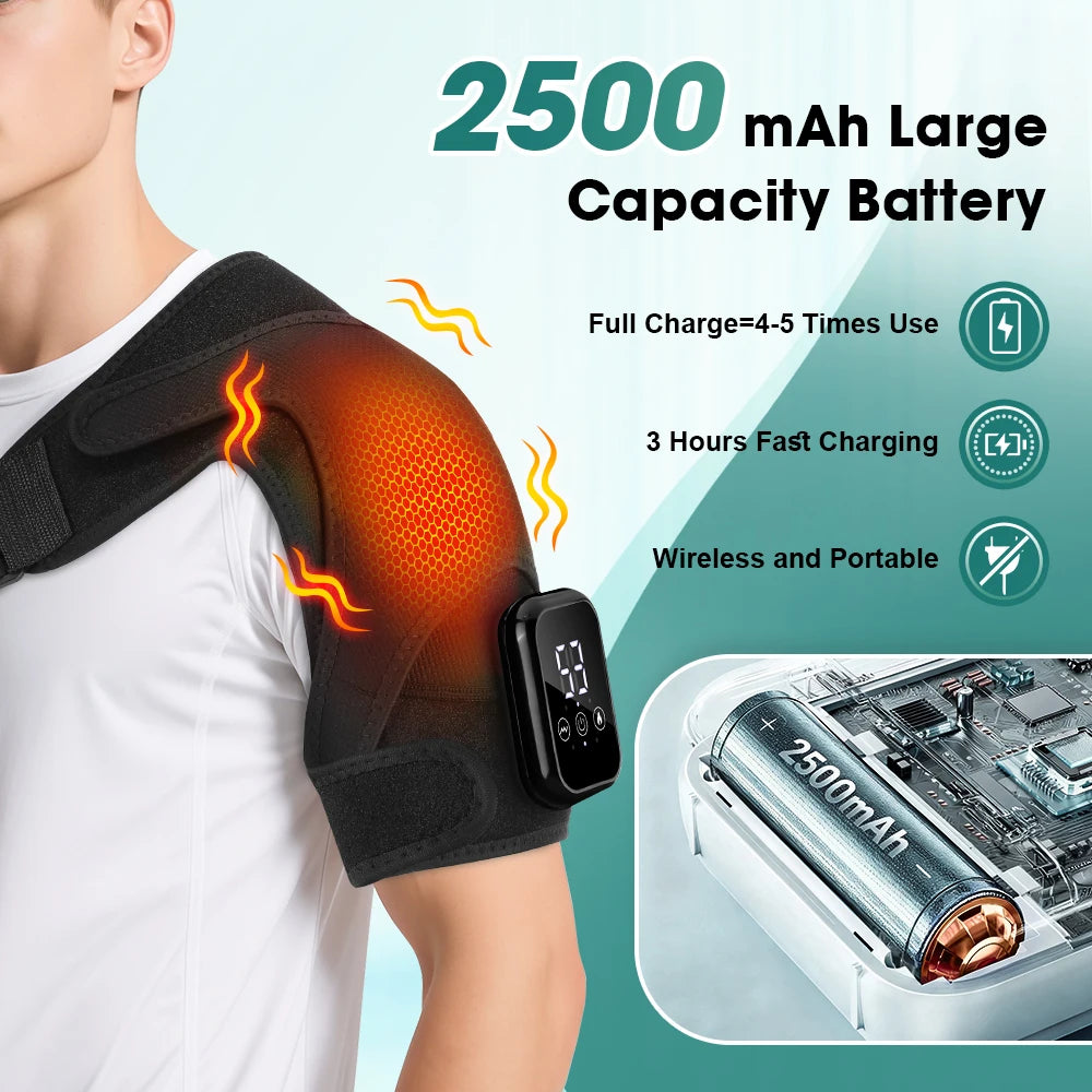 PASTSKY Heated Shoulder Massager With Vibration And Adjustable Heat