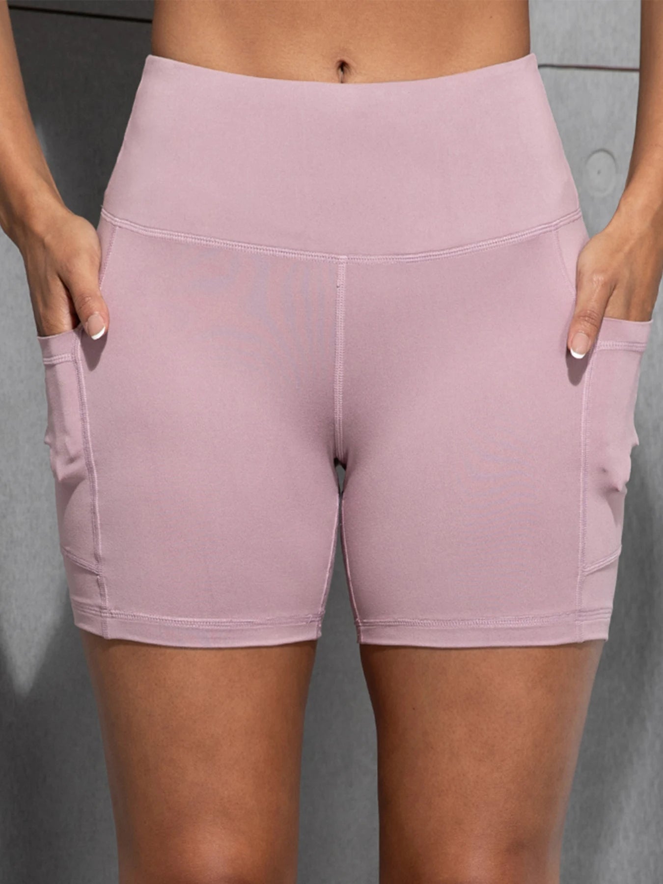 CHRLEISURE Yoga Shorts Pockets High Waist Butt Lifting Fitness