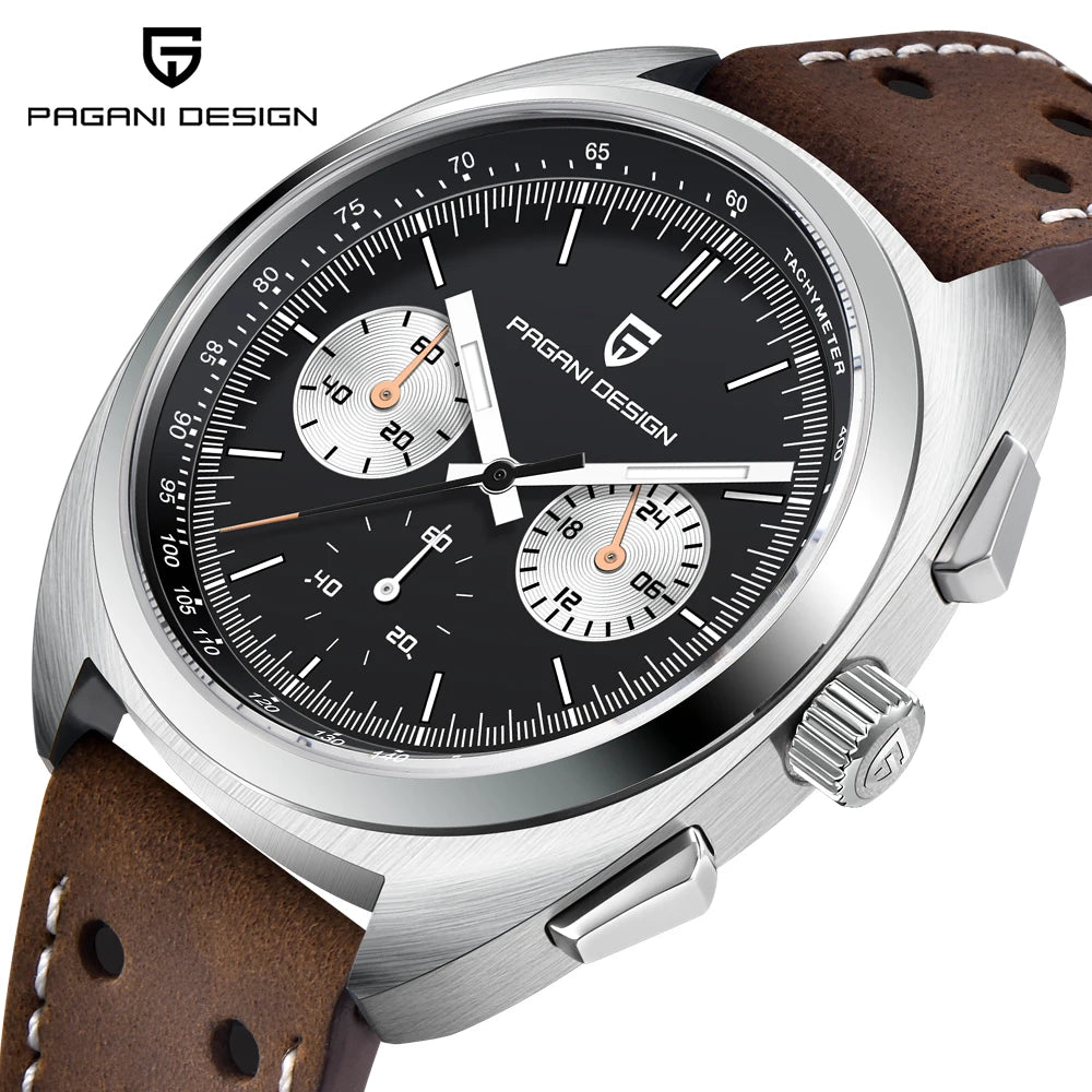 PAGANI DESIGN Men's Sapphire Quartz Chronograph Luxury Wristwatch