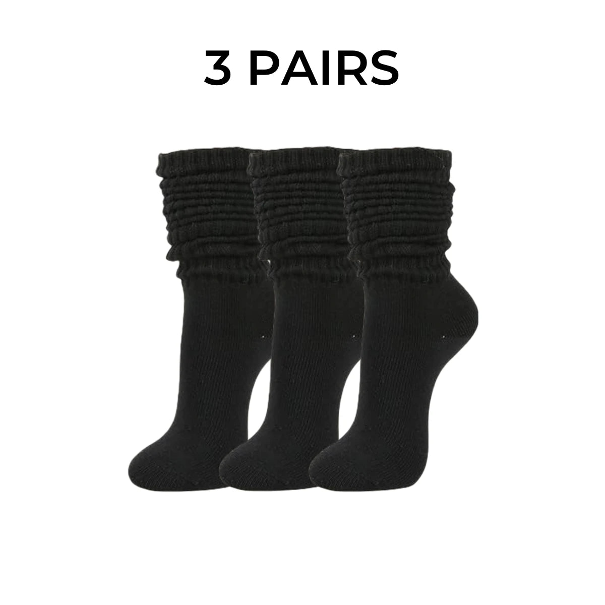 Women's Slouch Knit Socks Six Pairs Pack Winter Casual Crew
