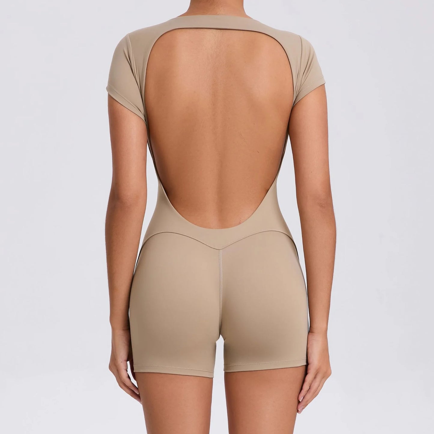COZOKCN Women's Yoga Jumpsuit One-Piece Open Back Slim Fit