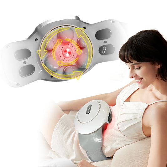 Abdominal Massager with Heat, Electric Stomach Massager for Digestive Comfort, Kneading Belly Massage for Office Home