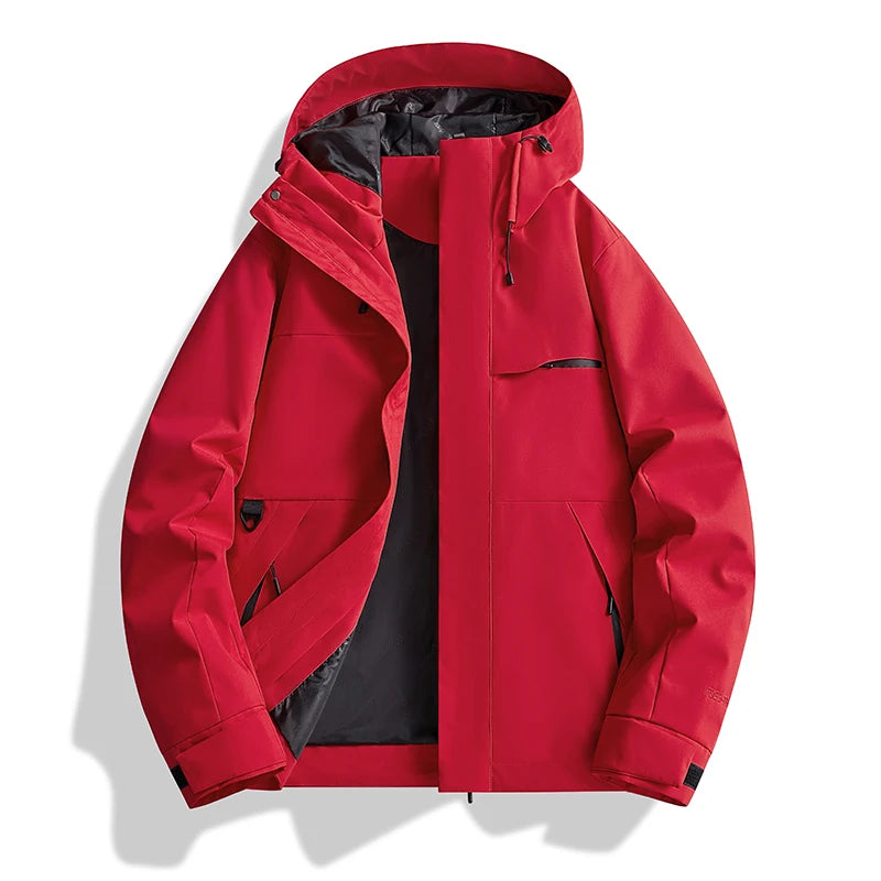 Waterproof Hooded Hiking Jacket for Women Outdoor Sports Trekking