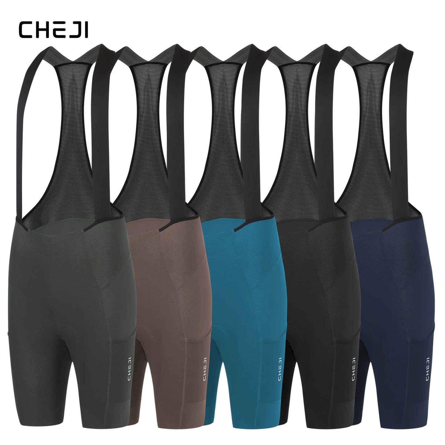Cheji Men's Cycling Bib Shorts Seamless Comfort Quick Dry Breathable