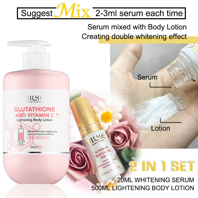 AILKE Vitamin C With Glutathione Brightening Body Lotion