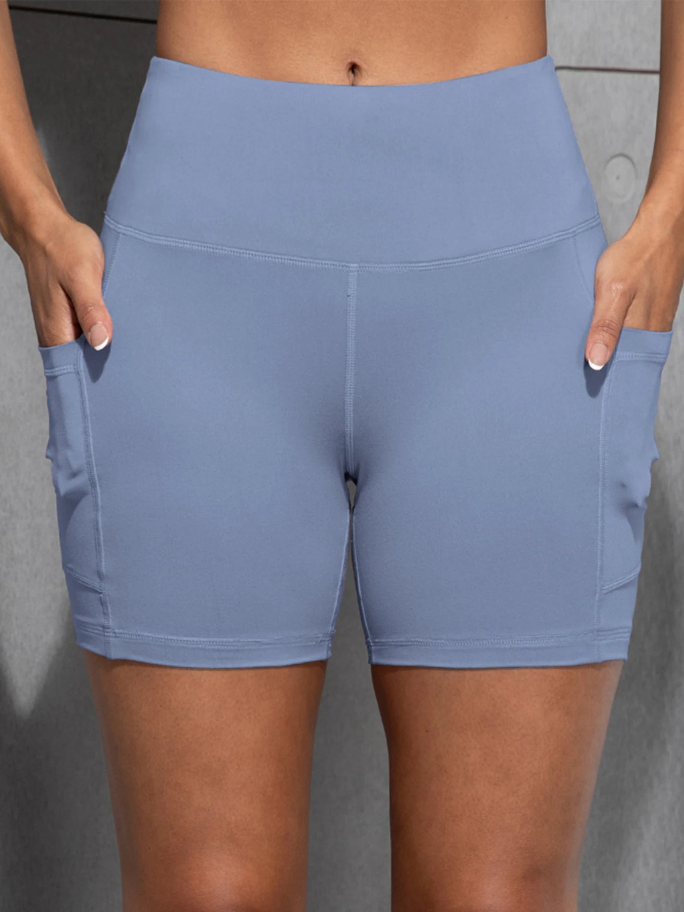 CHRLEISURE Yoga Shorts Pockets High Waist Butt Lifting Fitness