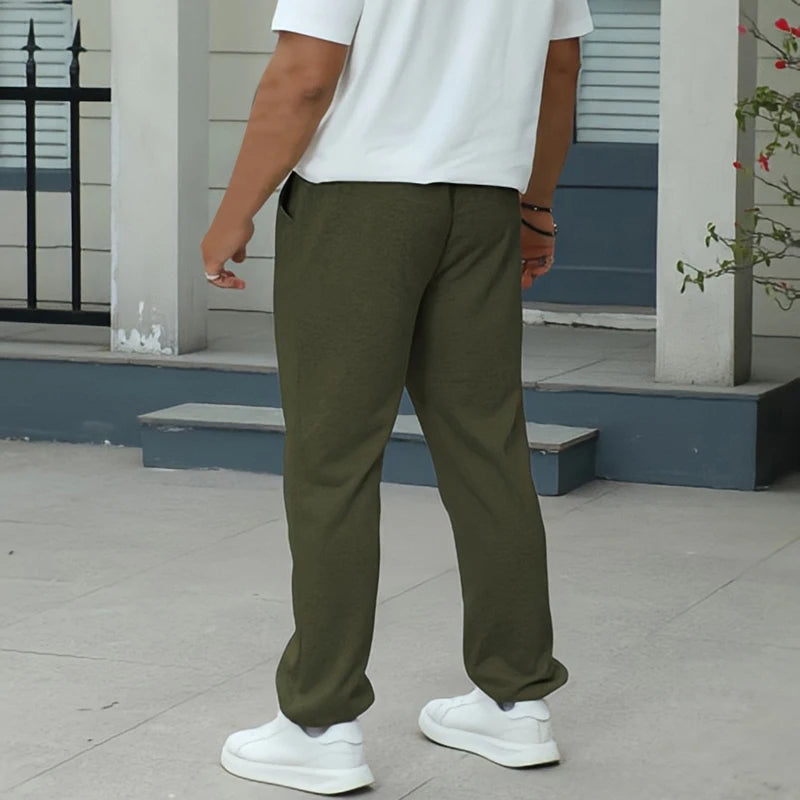 Men s Athletic Sweatpants with Drawstring Waistband and Pockets Comfortable Loose Fit Joggers for Casual Wear
