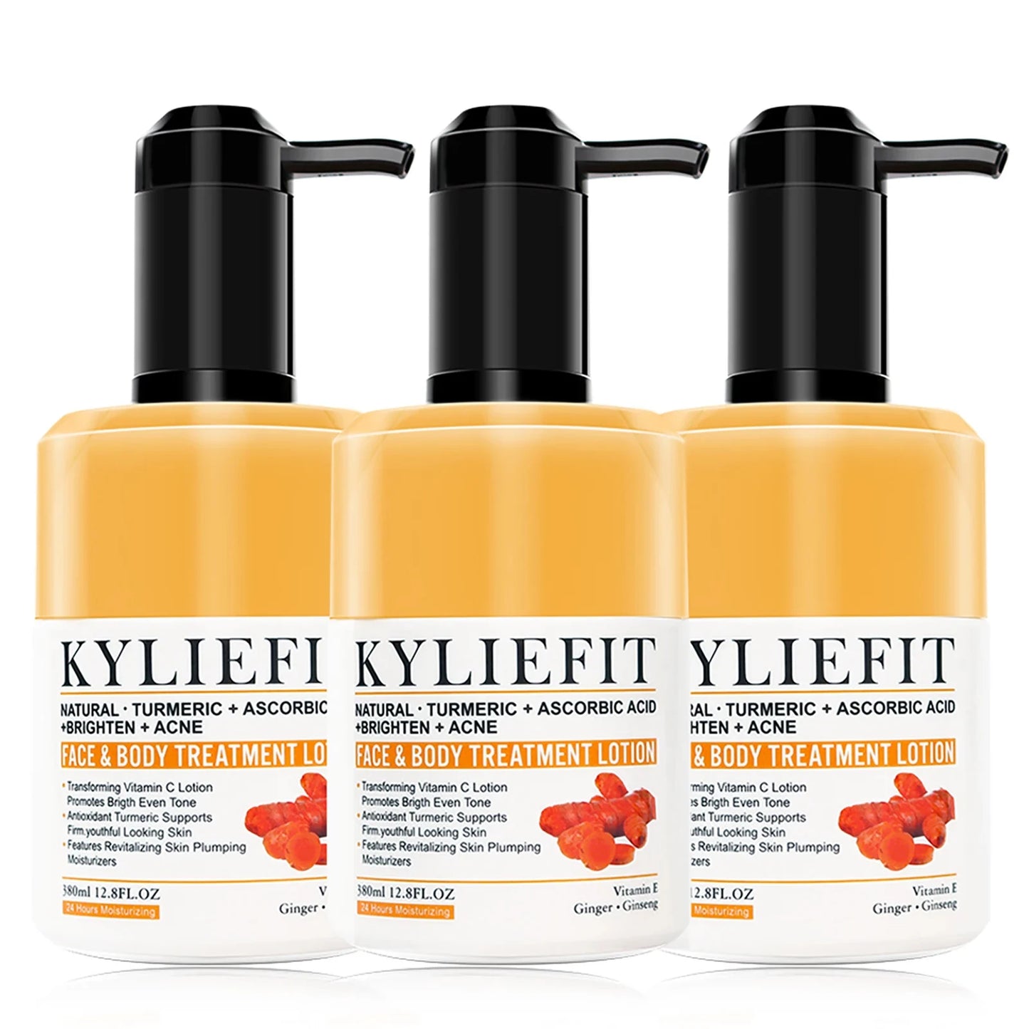 AILKE Organic Turmeric Skin Care Set, Brighten, Cleaning Skin, Remove Acne,Pimples, Whitening, Even Skin Tone, Improve Dry Skin