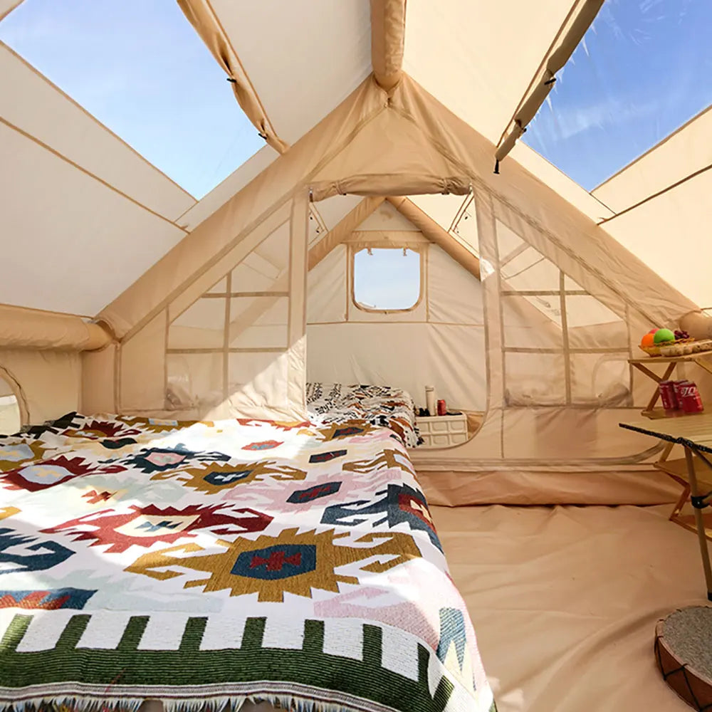Family Camping Inflatable Tent With PVC Skylight Air Tube