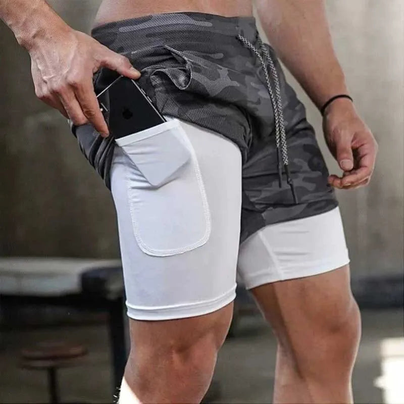 Camo Running Shorts For Men 2 In 1 QuickDry UltraPro