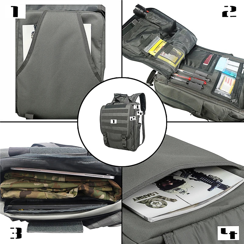 LQARMY MOLLE Laptop Bag Tactical Messenger Backpack Outdoor