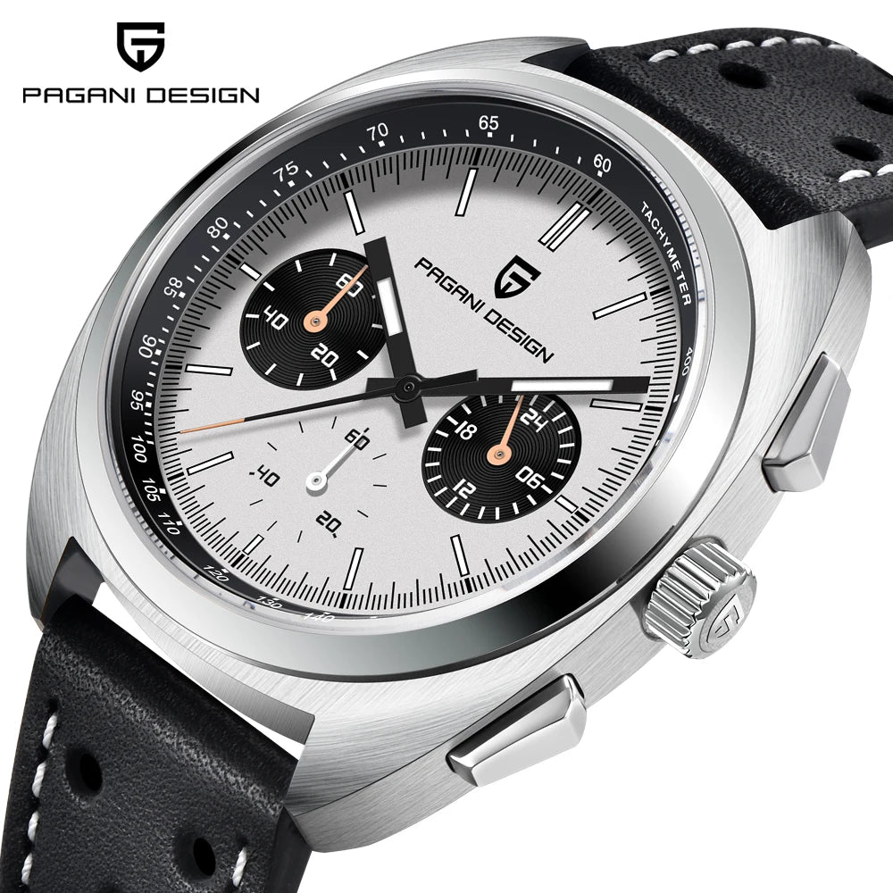 PAGANI DESIGN Men's Sapphire Quartz Chronograph Luxury Wristwatch