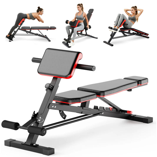 Multifunction Dumbbell Bench Roman Chair Foldable Adjustable Home Gym