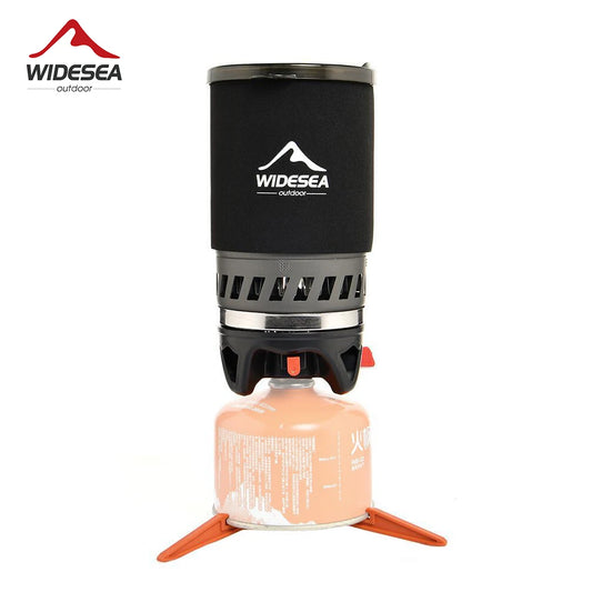 Widesea Camping Gas Stove With Heat Exchanger And Cookware Set