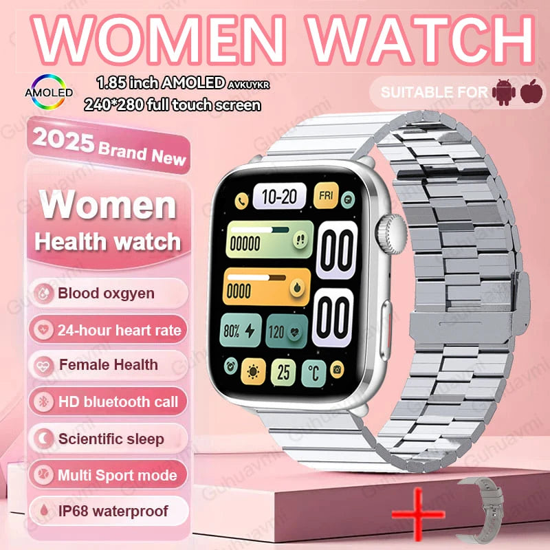 AI Smart Diagnosis Watch HRV PPG Blood Pressure Health Monitor NFC IP68