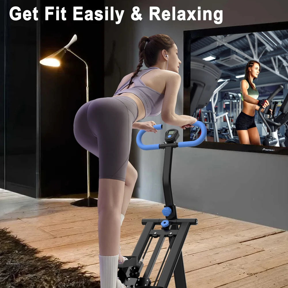 Vertical Climber Stair Stepper With Adjustable Handle For Home Fitness
