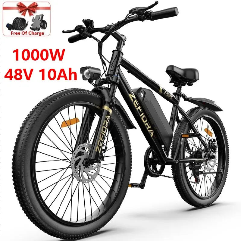 Zefiora M10 Electric Mountain Bike 1000W Ebike Aluminum Alloy Frame
