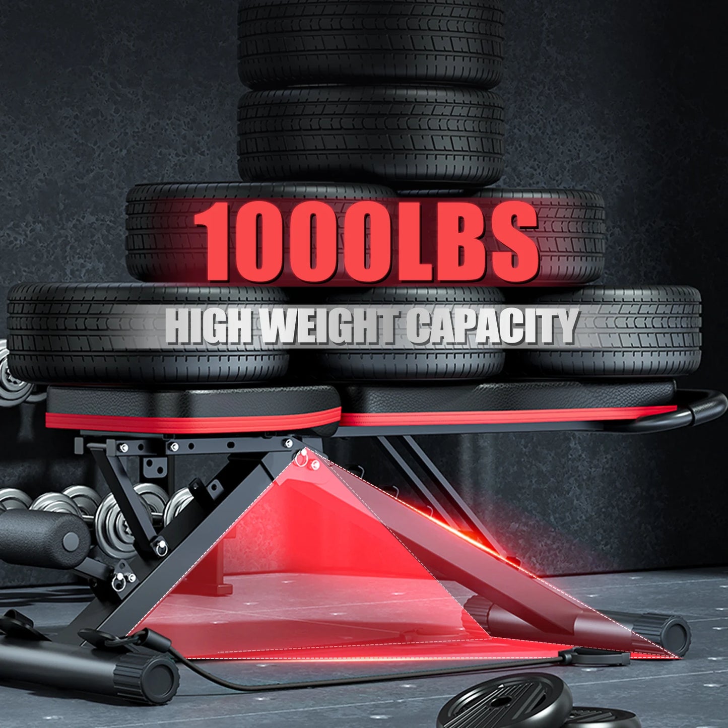 Foldable 14-in-1 Dumbbell Bench For 1000 Lbs Full Body Workout