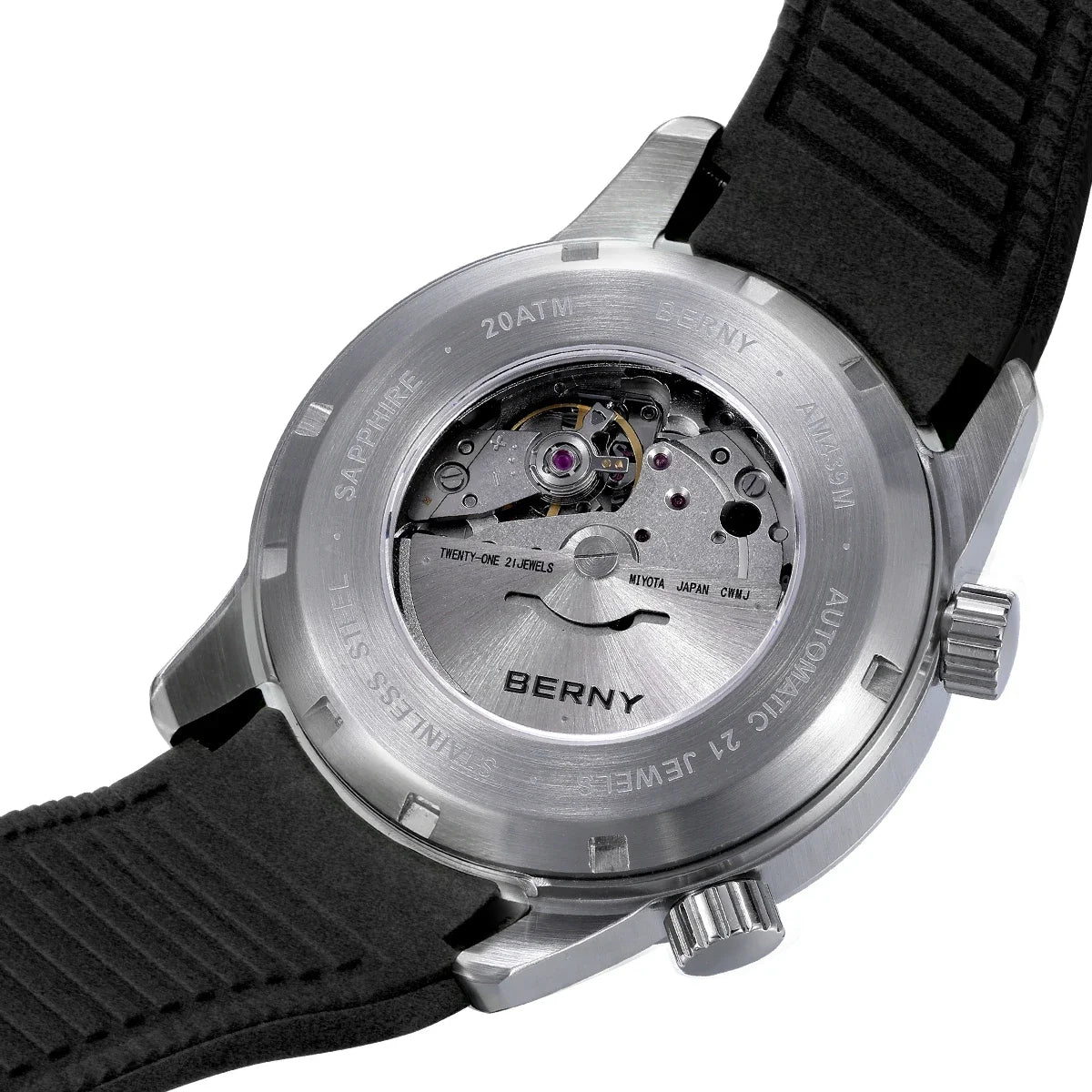 BERNY 200M Waterproof Automatic Diver Watch With Sapphire Glass