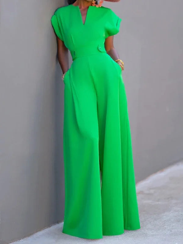 UOOZEE CN Women Wide Leg Jumpsuits Loose Fit Office Casual
