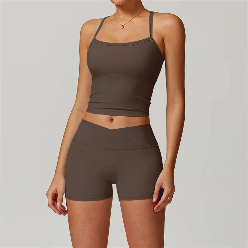 Nude Feel Yoga Set 2 Piece Sports Outfit For Women