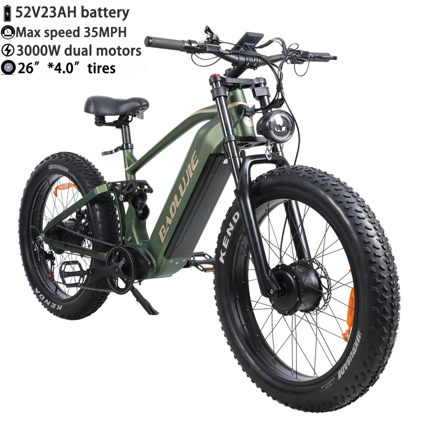 Baolujie Peak Power Electric Bicycle 1500W 3000W 5000W E Bike