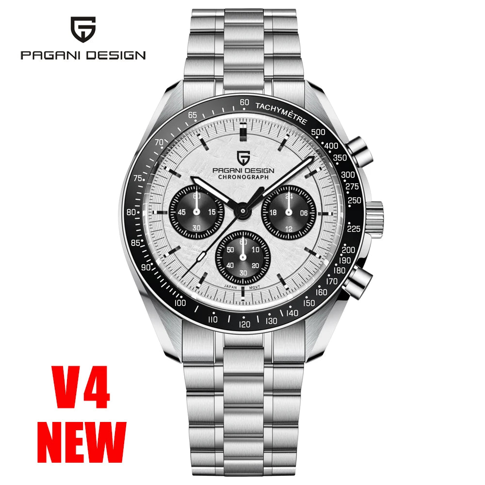 2025 New PAGANI DESIGN V5 Moon Men's Watches Top Luxury Quartz Watch For Men Chronograph Waterproof Sport Stainless Steel Clock