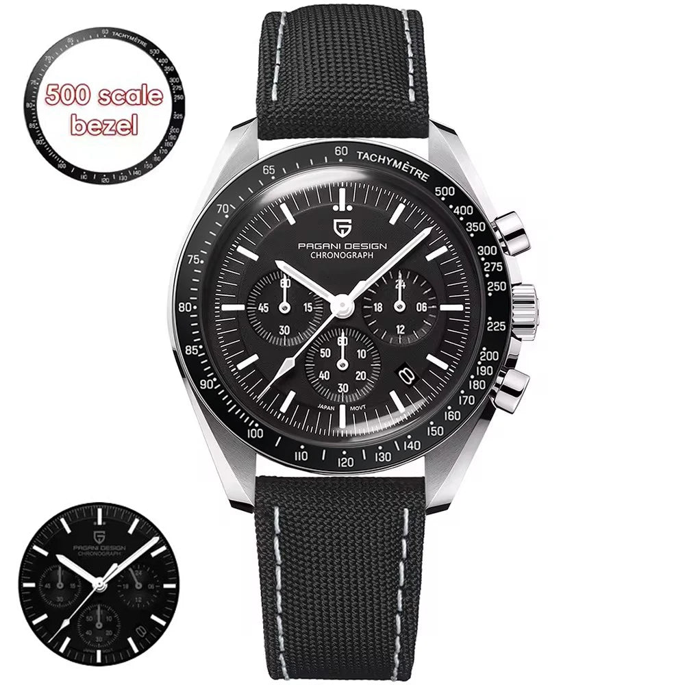 2025 New PAGANI DESIGN V5 Moon Men's Watches Top Luxury Quartz Watch For Men Chronograph Waterproof Sport Stainless Steel Clock