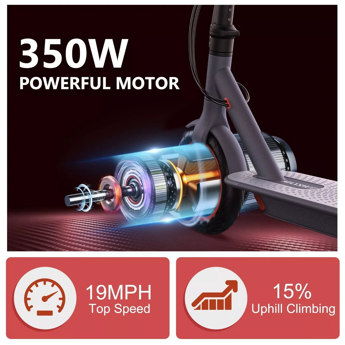 Ladped LP80 Electric Scooter 350W Foldable APP Control 19 MPH