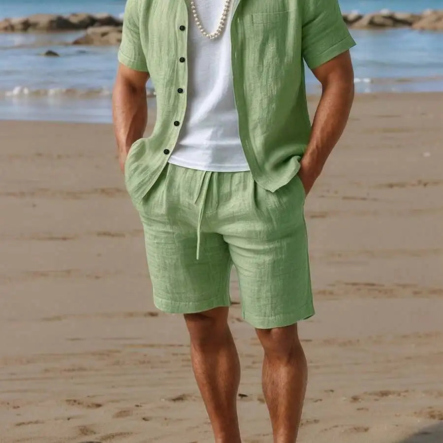Quick Dry Men's Casual Summer T Shirt And Shorts Set