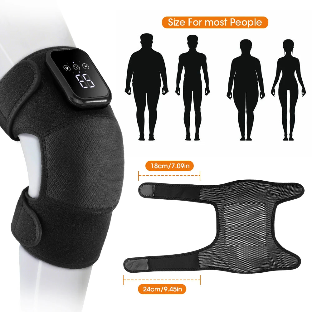 AFDEAL Electric Heated Knee Massage Pad With 3 Level Heat