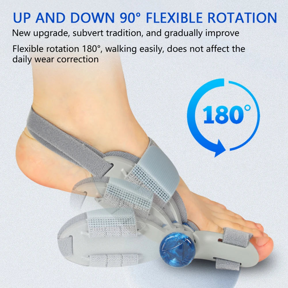 Adjustable Unisex Bunion Corrector Foot Hallux Valgus Braces Rotatable Toe Separator Straightener Pedicure Finger Toe Corrector