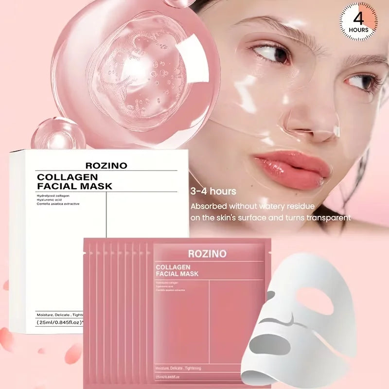 ROZINO Bio Collagen Facial Mask for Hydrated and Glowing Skin