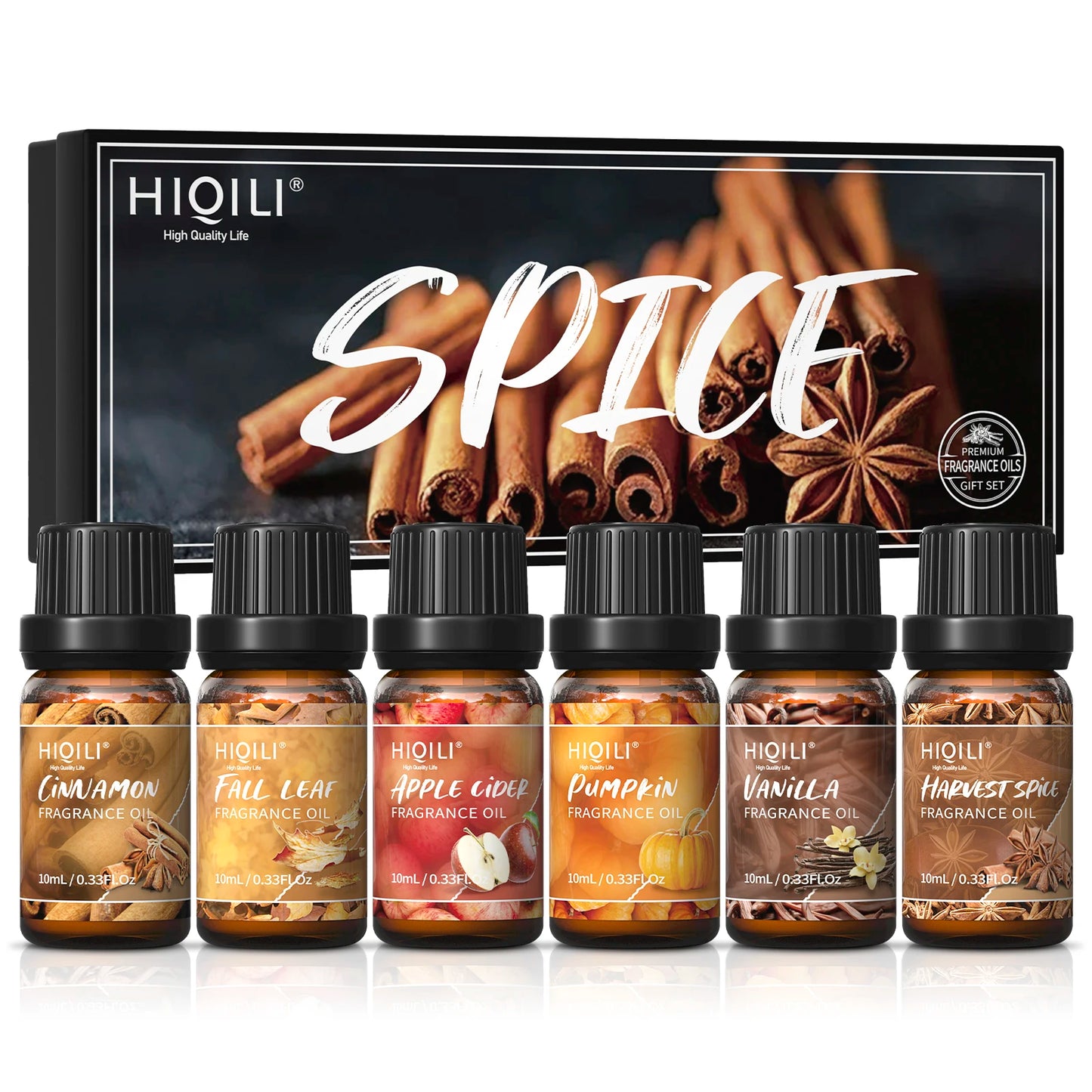 HIQILI Fragrance Oil Set 6 Pieces Pure Perfume Oils Diffuser