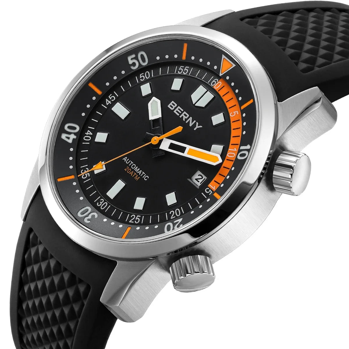 BERNY 200M Waterproof Automatic Diver Watch With Sapphire Glass