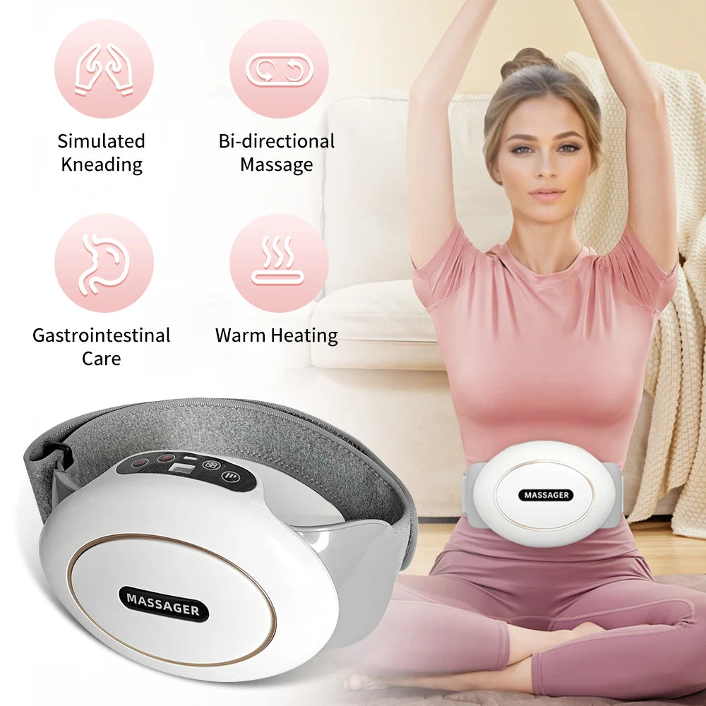Abdominal Massager with Heat, Electric Stomach Massager for Digestive Comfort, Kneading Belly Massage for Office Home