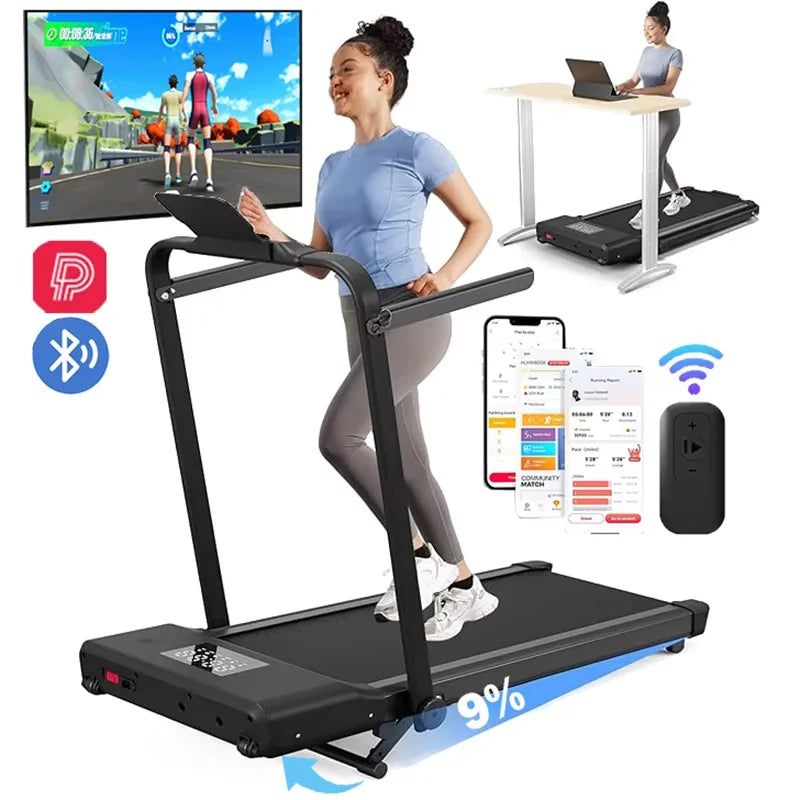 Superun Foldable Incline Walking Pad Treadmill for Home and Office