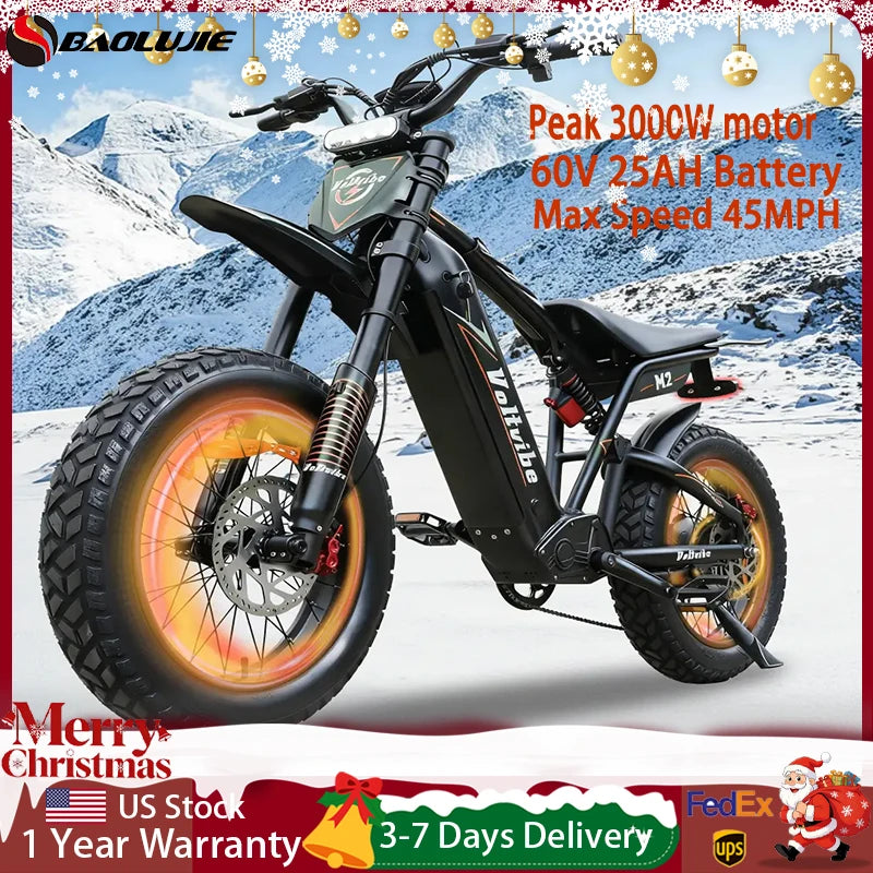 Baolujie Peak Power Electric Bicycle 1500W 3000W 5000W E Bike