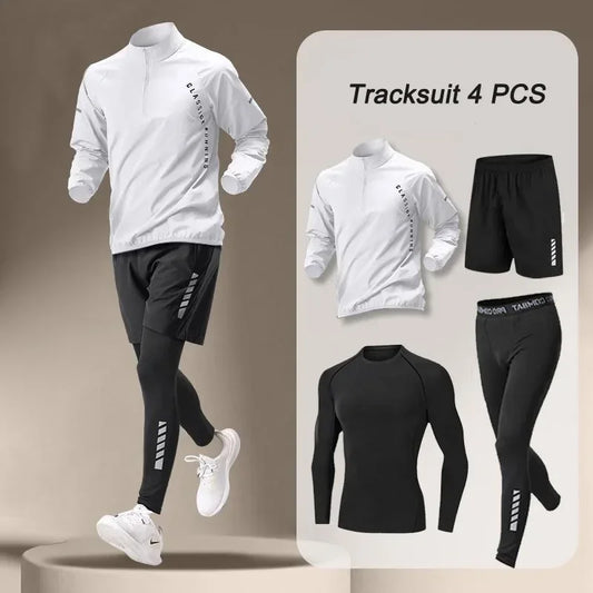Unisex Quick Dry Running Jacket And Pants Set For Outdoors