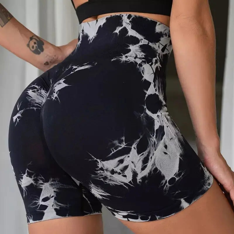 Women's High Elastic Yoga Shorts For Gym And Running