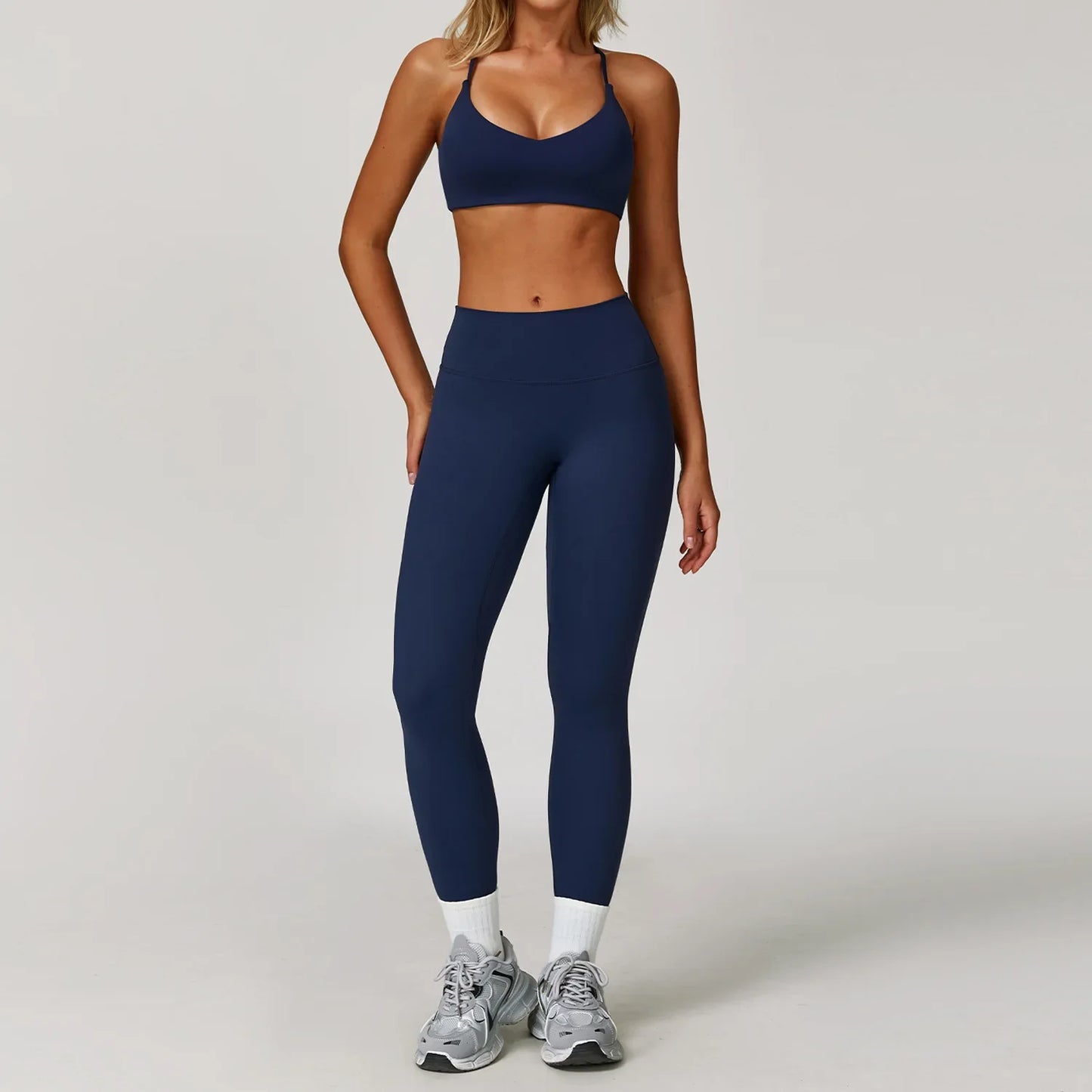 Women Yoga Set 3 Piece Gym Wear High Waist Leggings